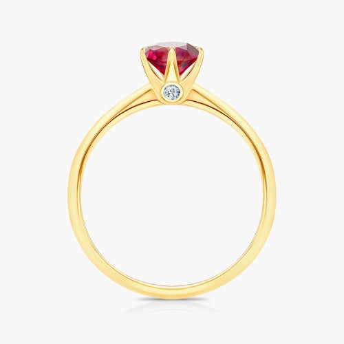 Pierścionek zaręczynowy The Journey: złoty, rubin